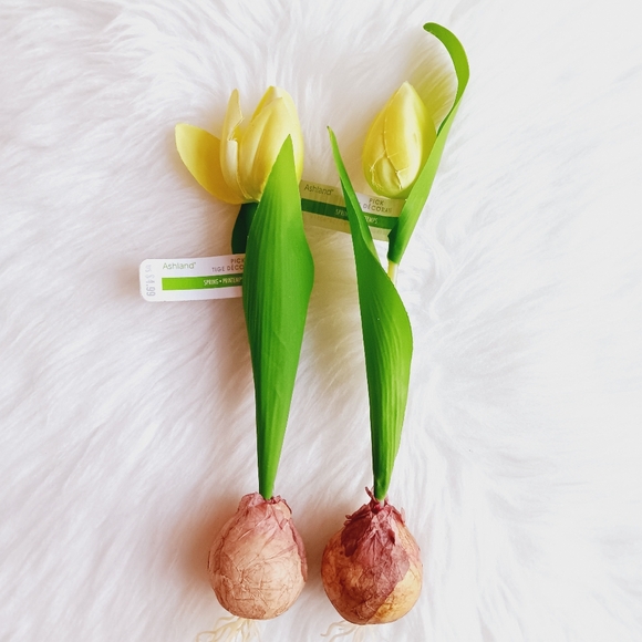 Ashland Yellow Tulip Floral Decor 2 pc - Picture 3 of 5